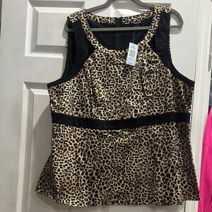 Torrid Leopard Print Sleeveless Blouse